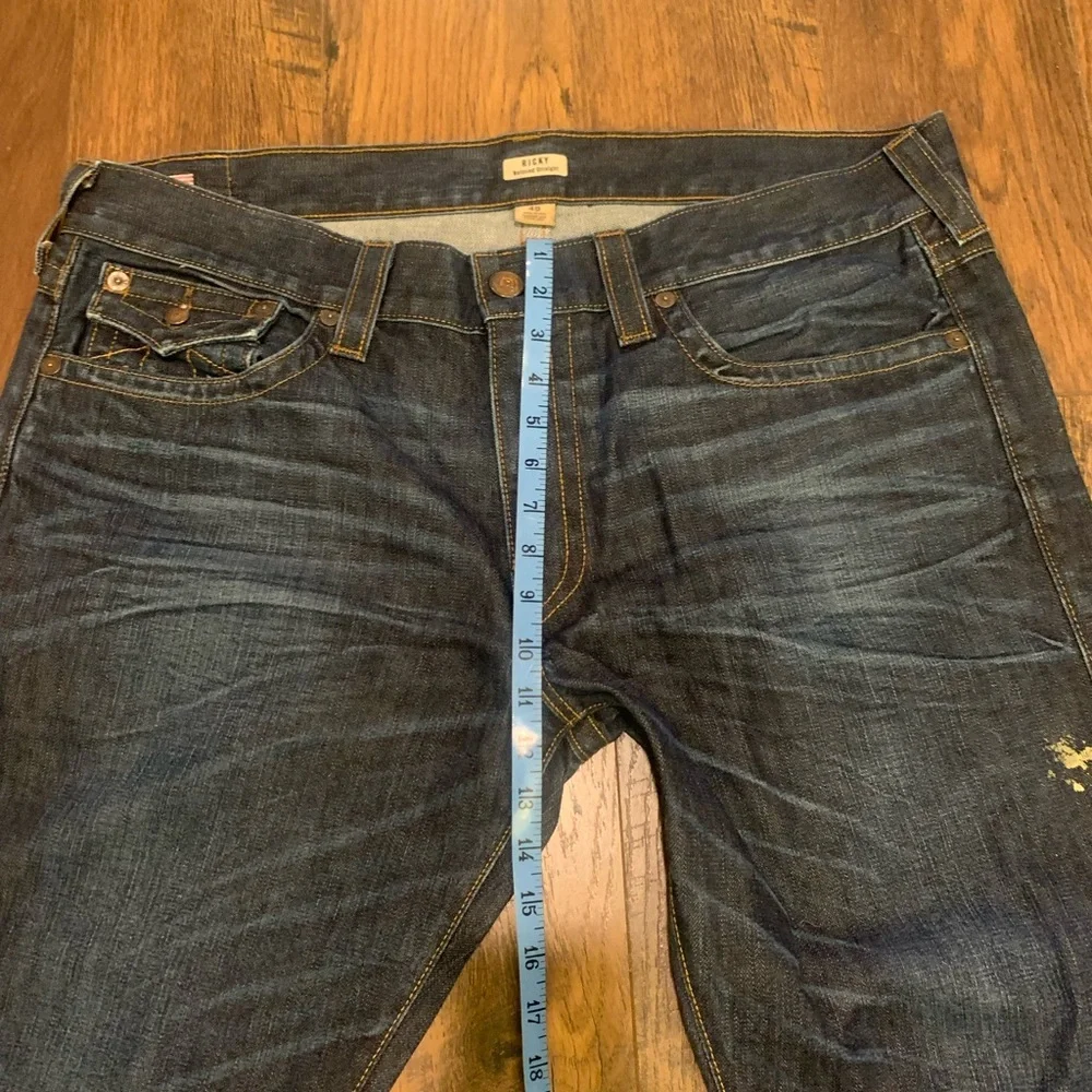 True religion, Ricky, mud, splash, jeans, dark blue, relaxed straight - Picture 10 of 16
